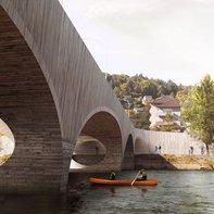 Die neue Aarebrücke entsteht
