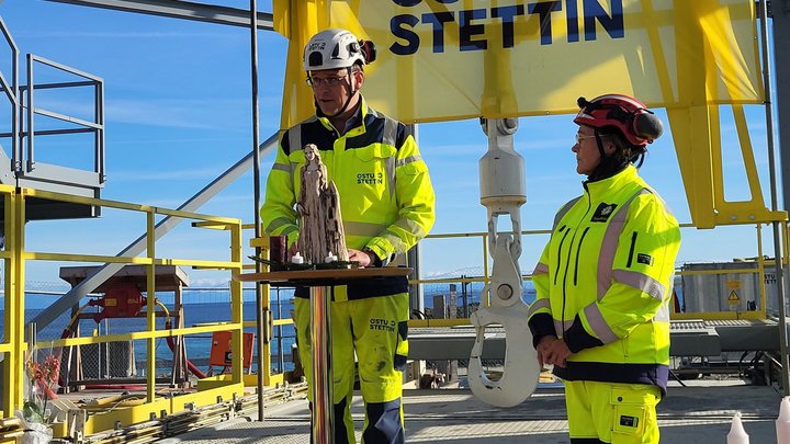 St. Barbara markerte oppstarten på sjaktdriving på Kvitsøy