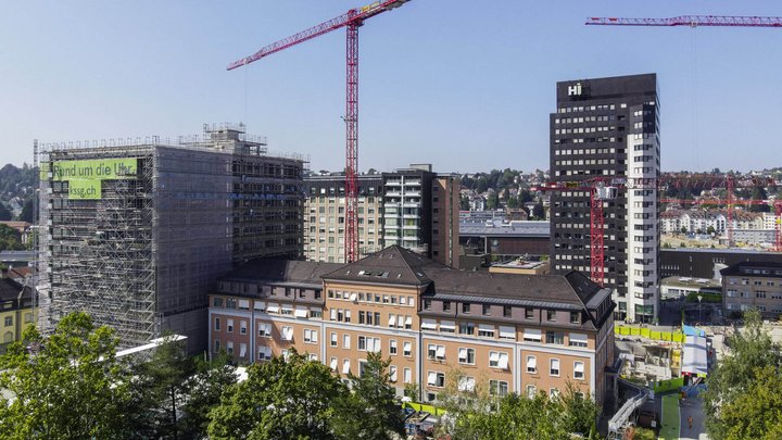 Baulogistik für das Krankenhaus von morgen: Neubau Kantonsspital St. Gallen