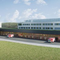 Nouveau bâtiment de la caserne de pompiers 3 Fraport