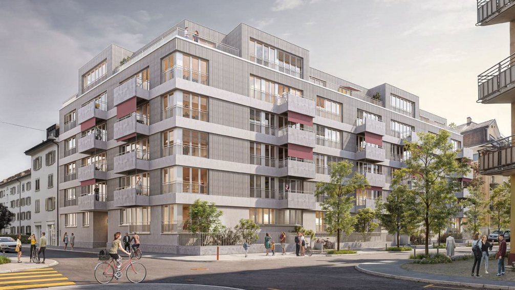  Zypressenstrasse, Zurich : Implenia transforme un immeuble de bureaux en immeuble résidentiel comprenant 53 appartements modernes