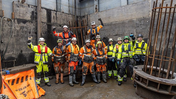 Siste peler støpt ved Tangenvika Bru