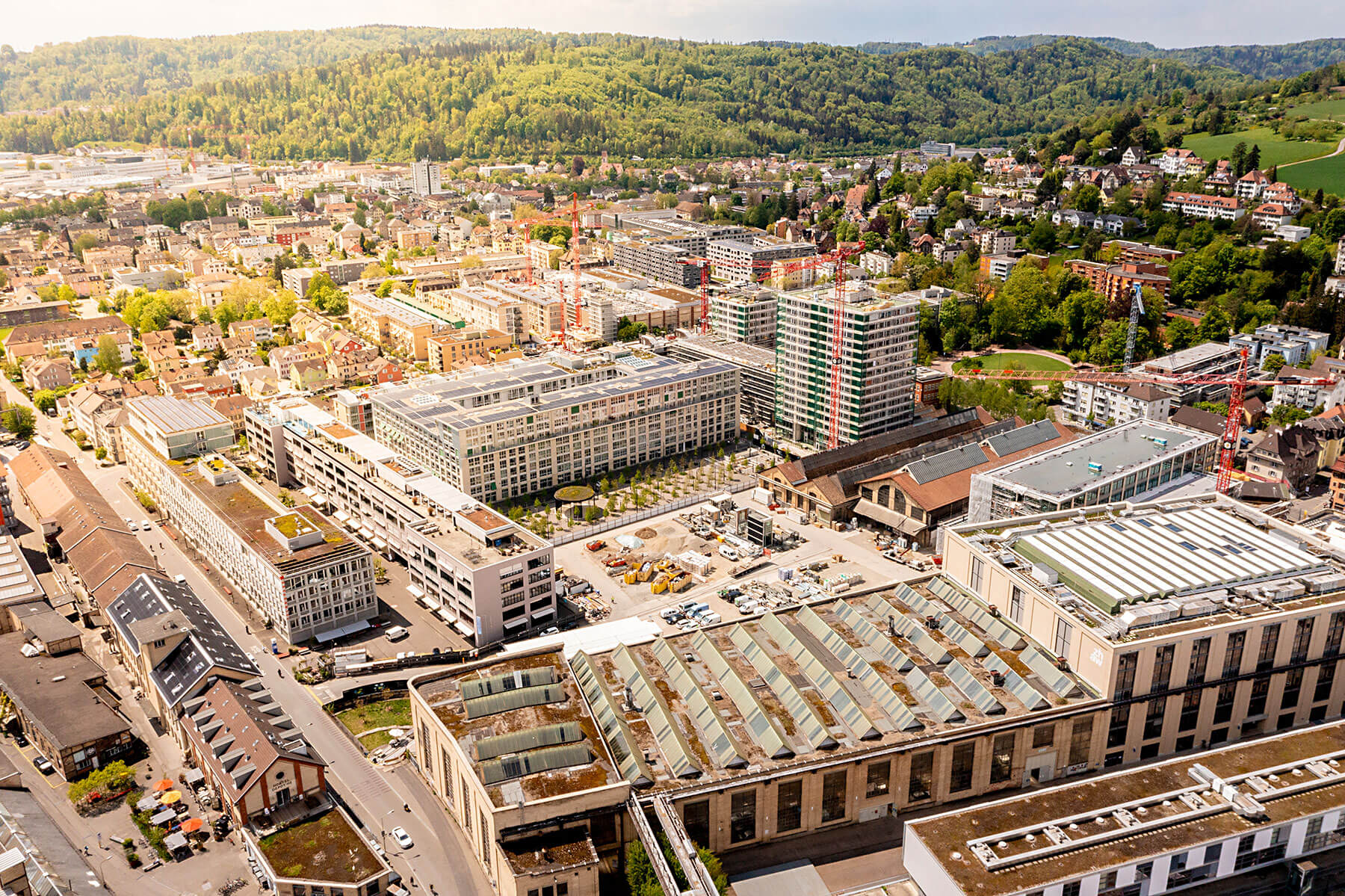 Lokstadt Winterthur aus der Luft